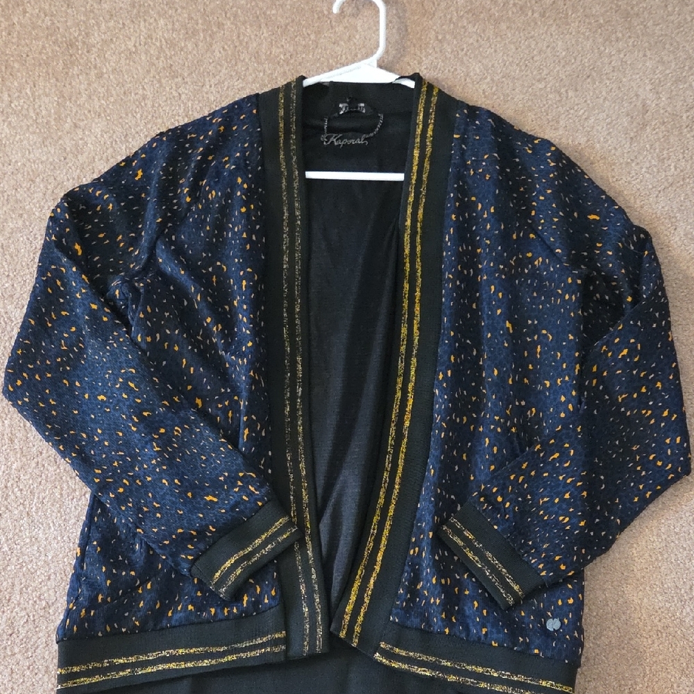 Elegant Navy and Gold Women's Cardian Type